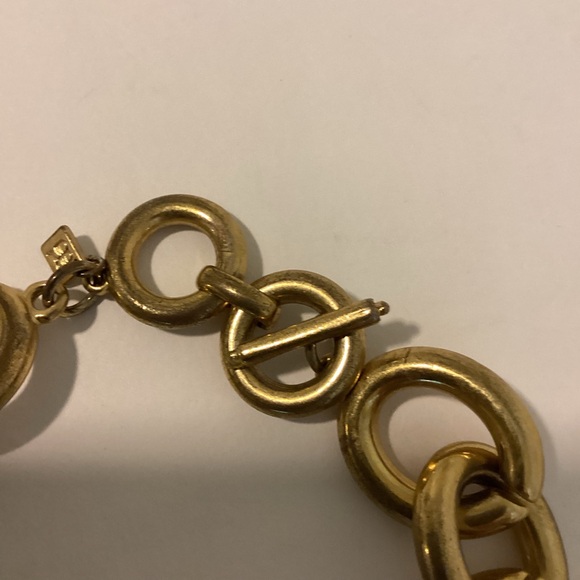 Banana Republic Necklace Chunky Gold Tone Textured Statement Piece - Picture 5 of 10